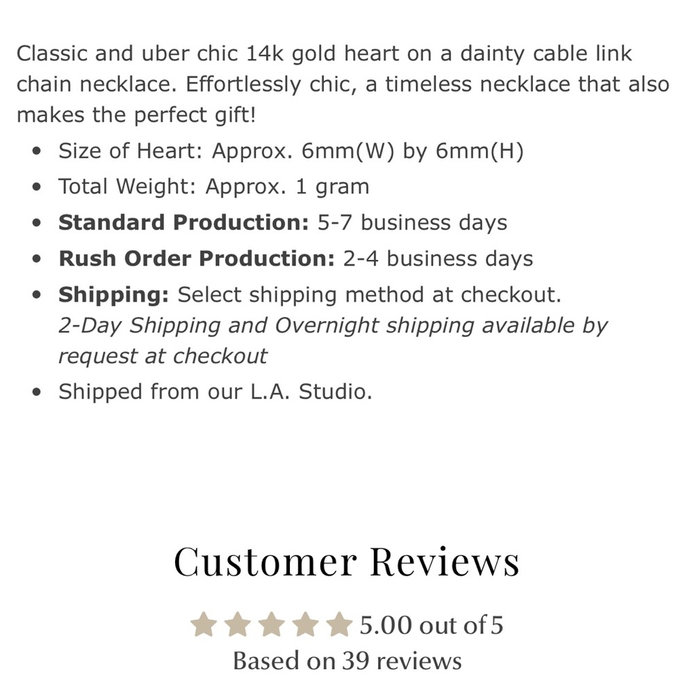 14k Gold Heart Necklace - Picture 7 of 12
